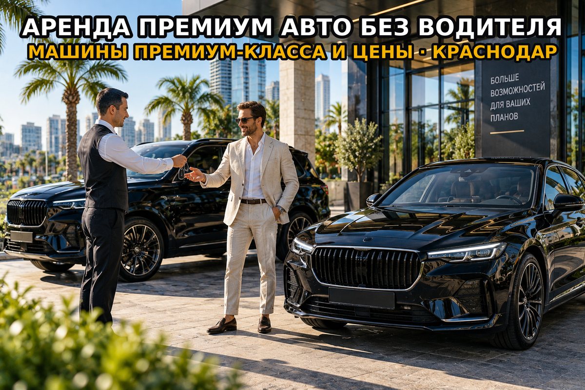 Аренда премиум авто без водителя в Краснодаре — выдача ключей от премиального автомобиля