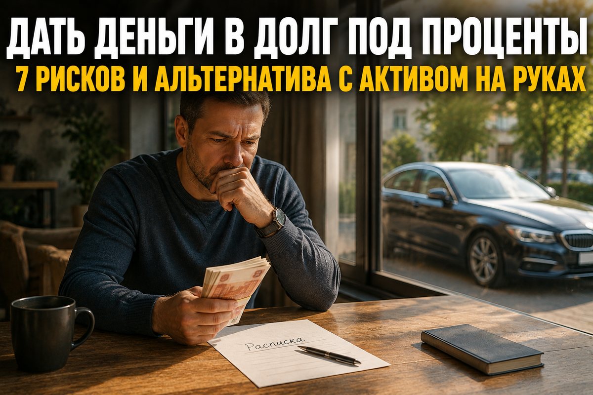 Дать деньги в долг под проценты и расписку — риски частного кредитора и альтернатива с активом