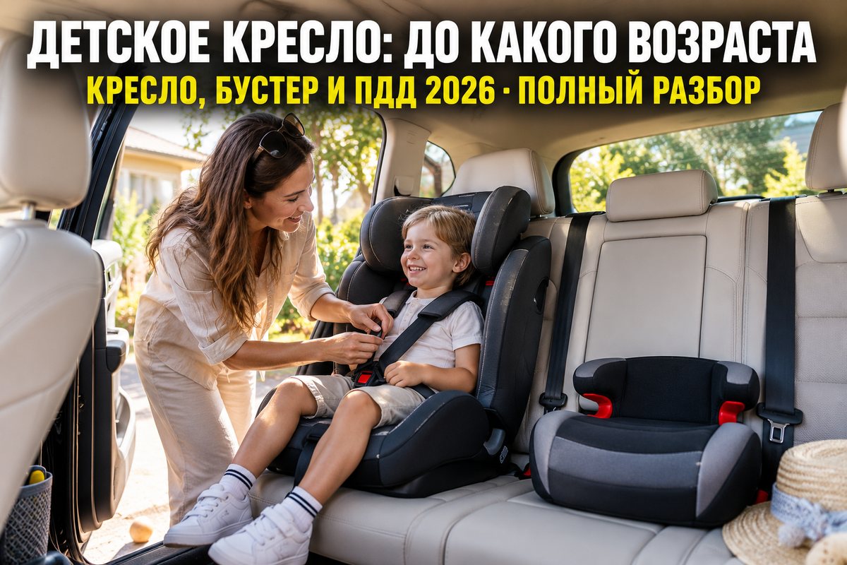 Детское кресло до какого возраста обязательно — ребёнок в автокресле и бустер на заднем сиденье