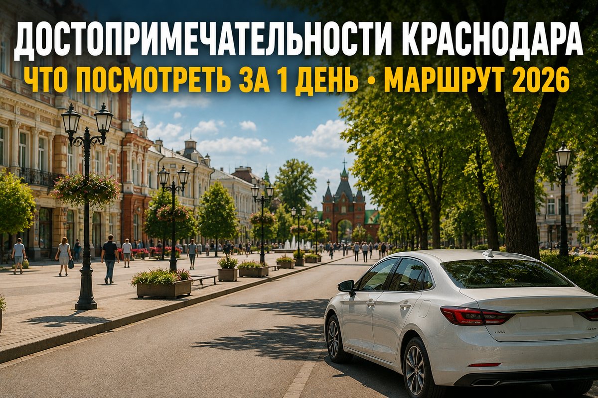 Достопримечательности Краснодара — пешеходная улица Красная, Триумфальная арка, что посмотреть за 1 день