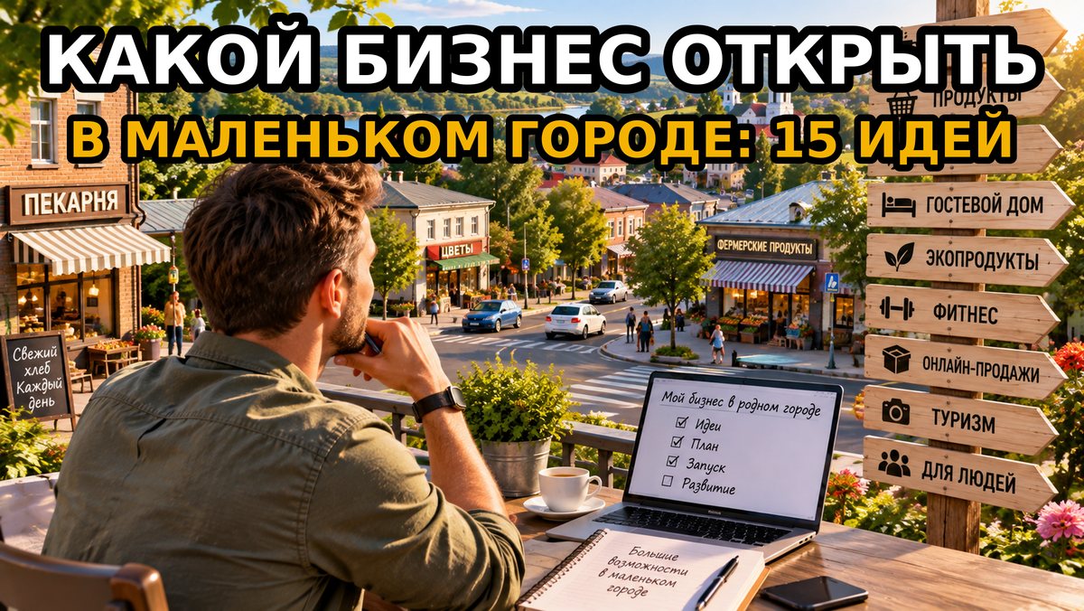 Предприниматель выбирает, какой бизнес открыть в маленьком городе — идеи от кофейни до проката авто