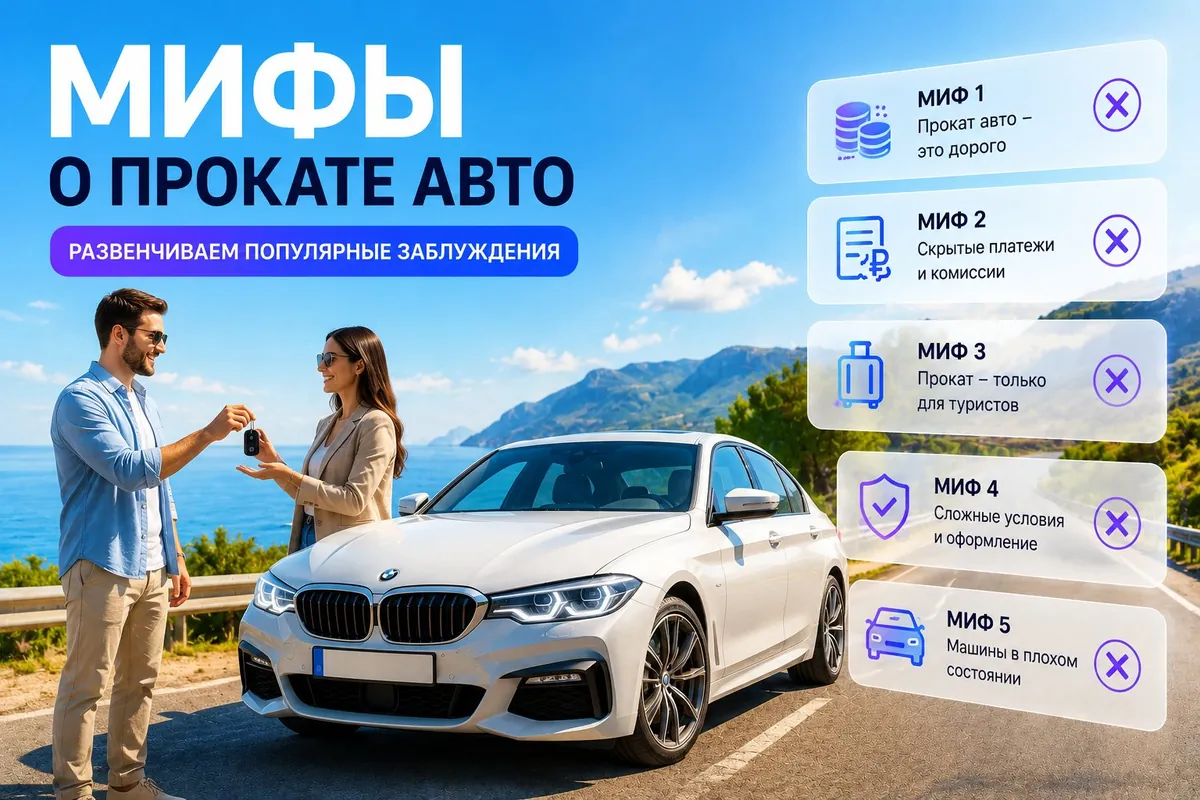 Мифы о прокате авто — 10 заблуждений и как всё на самом деле