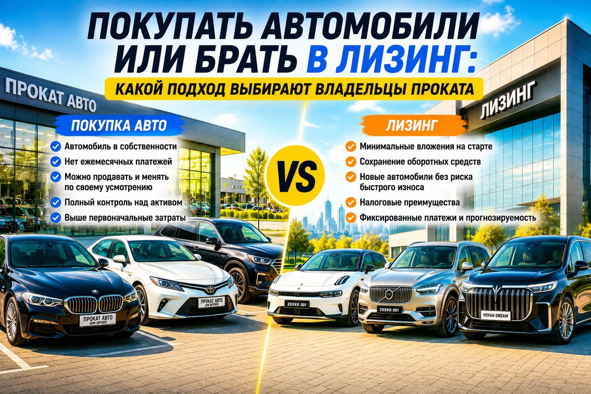 Покупка автомобилей или лизинг для бизнеса проката авто — сравнение двух подходов к формированию парка