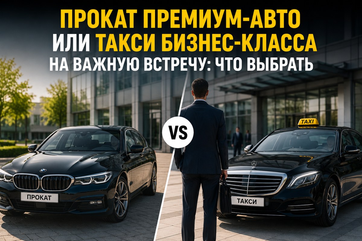 Прокат премиум-авто или такси бизнес-класса на важную встречу — что выбрать