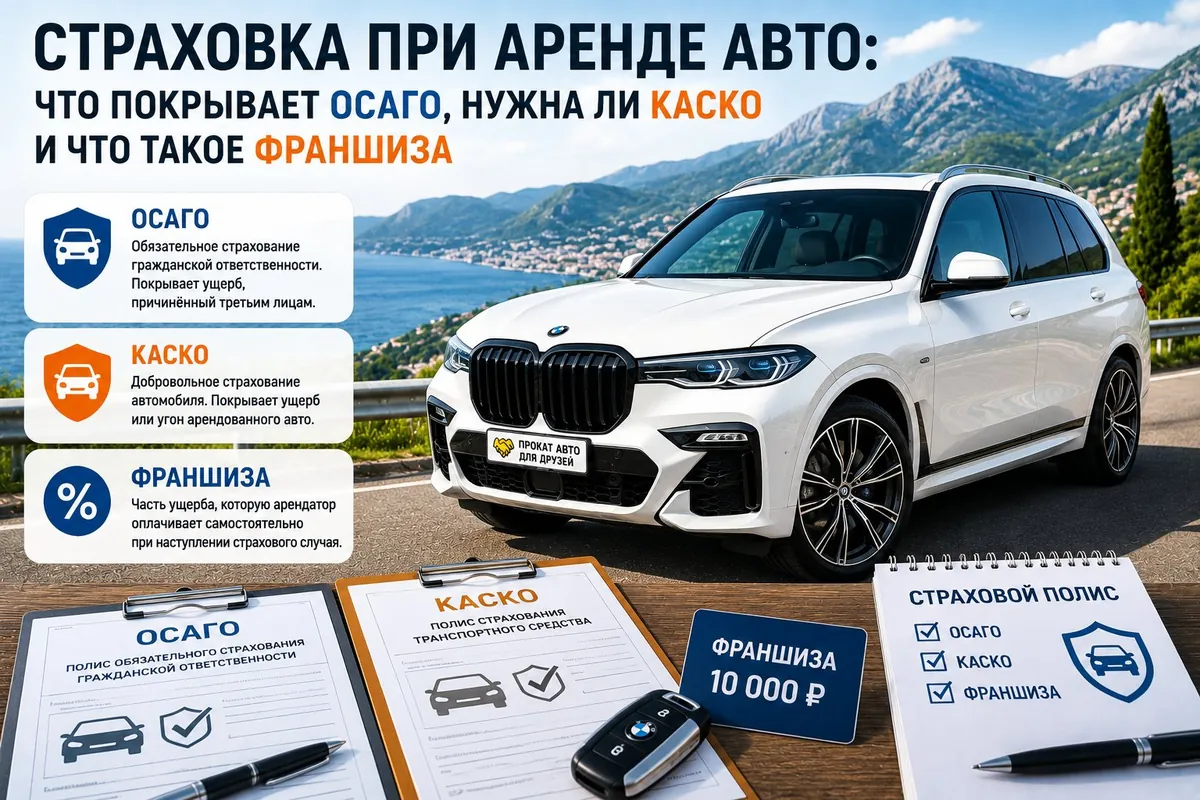 Страховка при аренде авто — что покрывает ОСАГО, нужна ли КАСКО и что такое франшиза