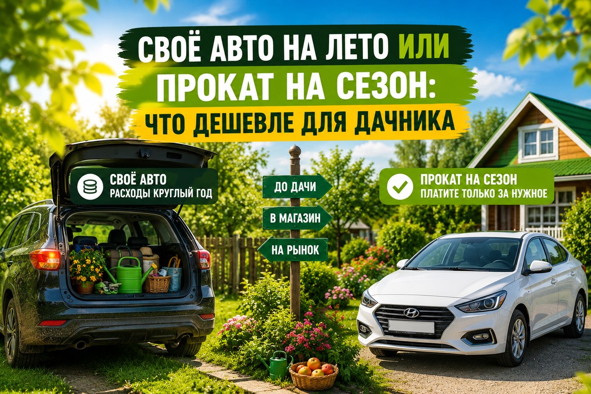 Своё авто на лето или прокат на сезон — что дешевле для дачника